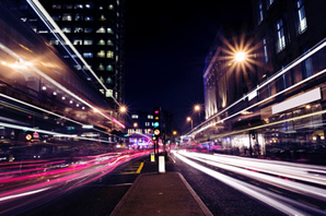 Traffic at night